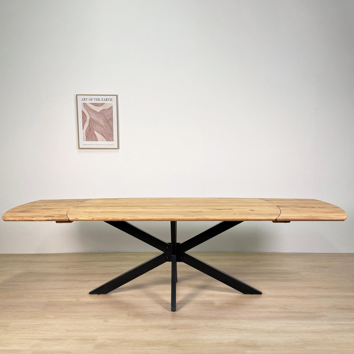 Dining tables - Extendable Dining Table Mack Danish Oval Acacia Wood 175 - 275x90 cm - Dimehouse