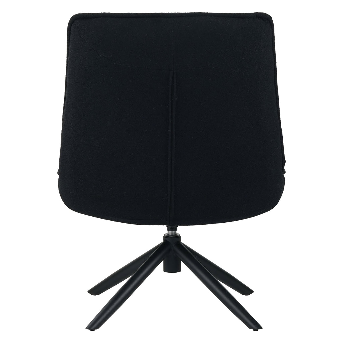 Armchairs - Modern swivel armchair black bouclé fabric 360° rotatable Yuki - Dimehouse
