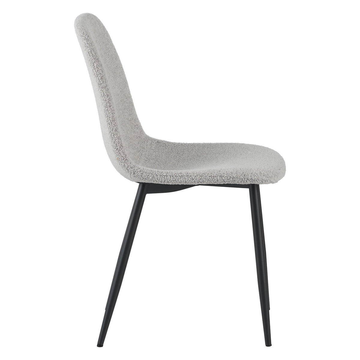 Dining room chairs - Set of 4 Scandinavian Dining room chairs Natural Melange Bouclé Fabric Swift - Without Armrests - Dimehouse
