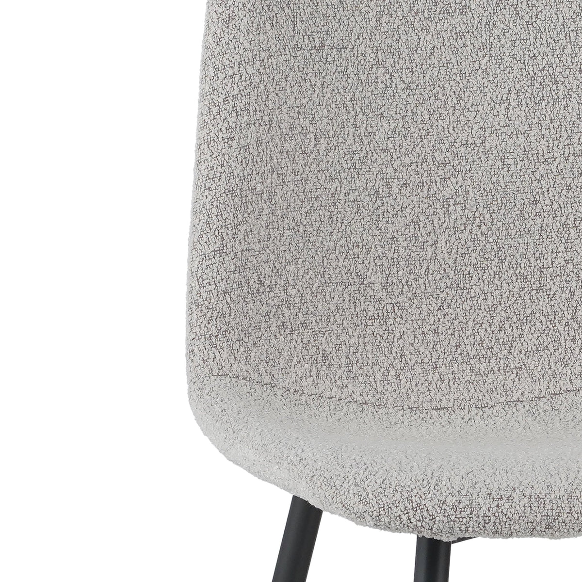 Dining room chairs - Set of 4 Scandinavian Dining room chairs Natural Melange Bouclé Fabric Swift - Without Armrests - Dimehouse