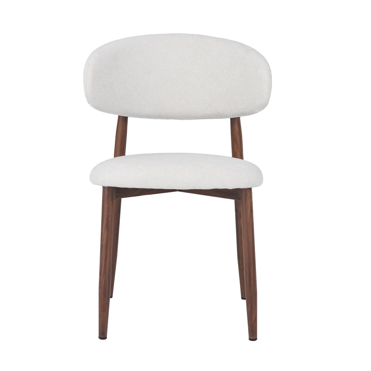 Dining room chairs - Dining room chair Bouclé and Walnut - Japandi - Nalo - Dimehouse