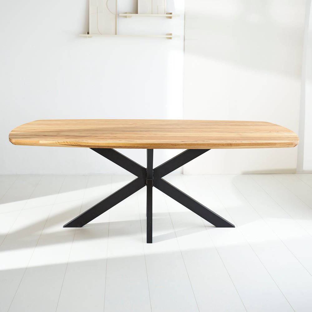 Dining tables - Dining table Mikkel Oak Danish Oval Matrix Frame Small - Dimehouse