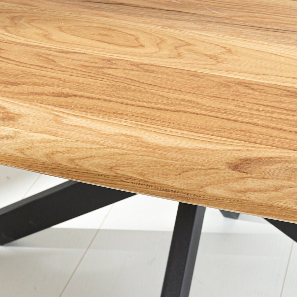 Dining tables - Dining table Mikkel Oak Danish Oval Matrix Frame Small - Dimehouse