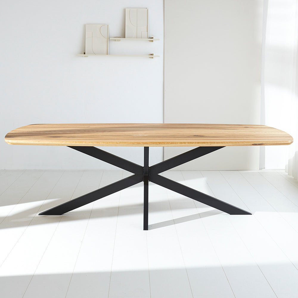 Dining tables - Dining table Mikkel Oak Danish Oval Matrix Frame Large - Dimehouse