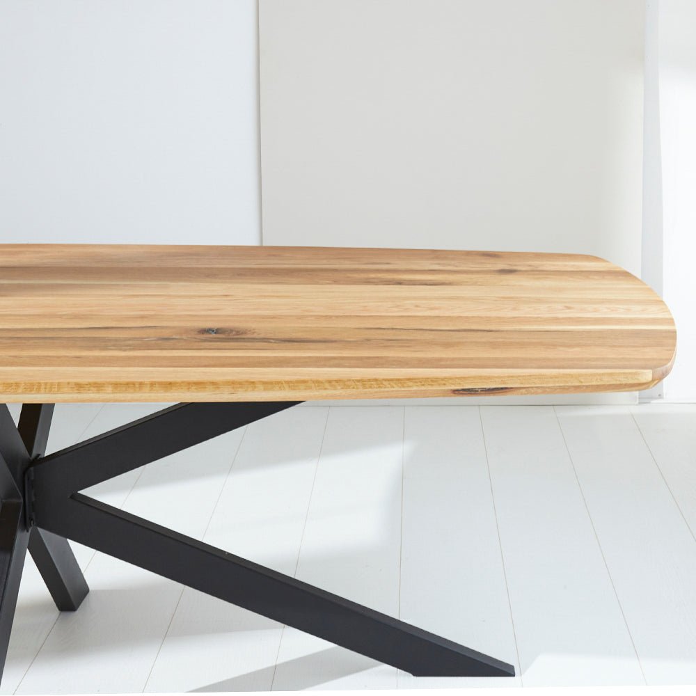 Dining tables - Dining table Mikkel Oak Danish Oval Matrix Frame Large - Dimehouse