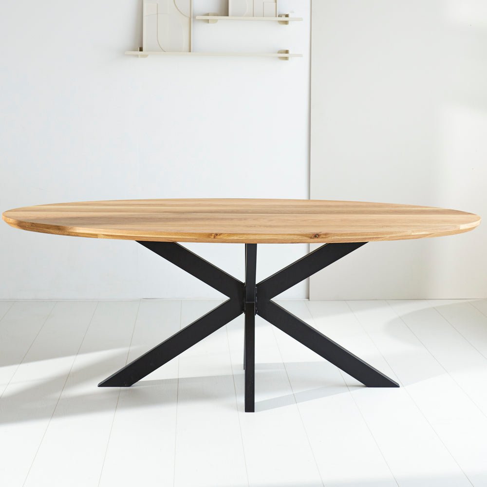 Dining tables - Dining table Odin oak oval matrix frame small - Dimehouse