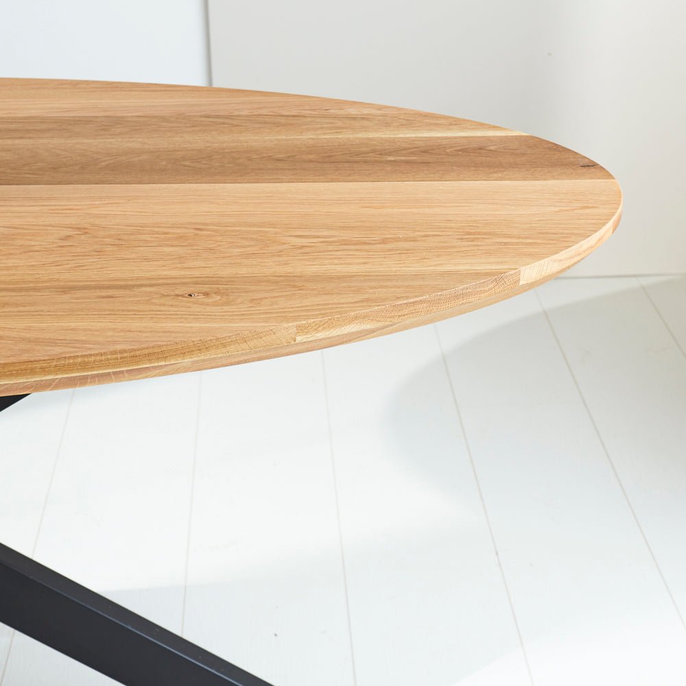 Dining tables - Dining table Odin oak oval matrix frame large - Dimehouse