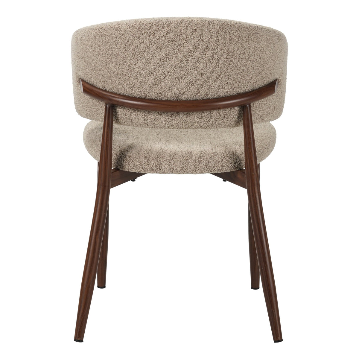 Dining room chairs - Japandi Dining room chair Yuka Sand - Walnut look Frame - Dimehouse