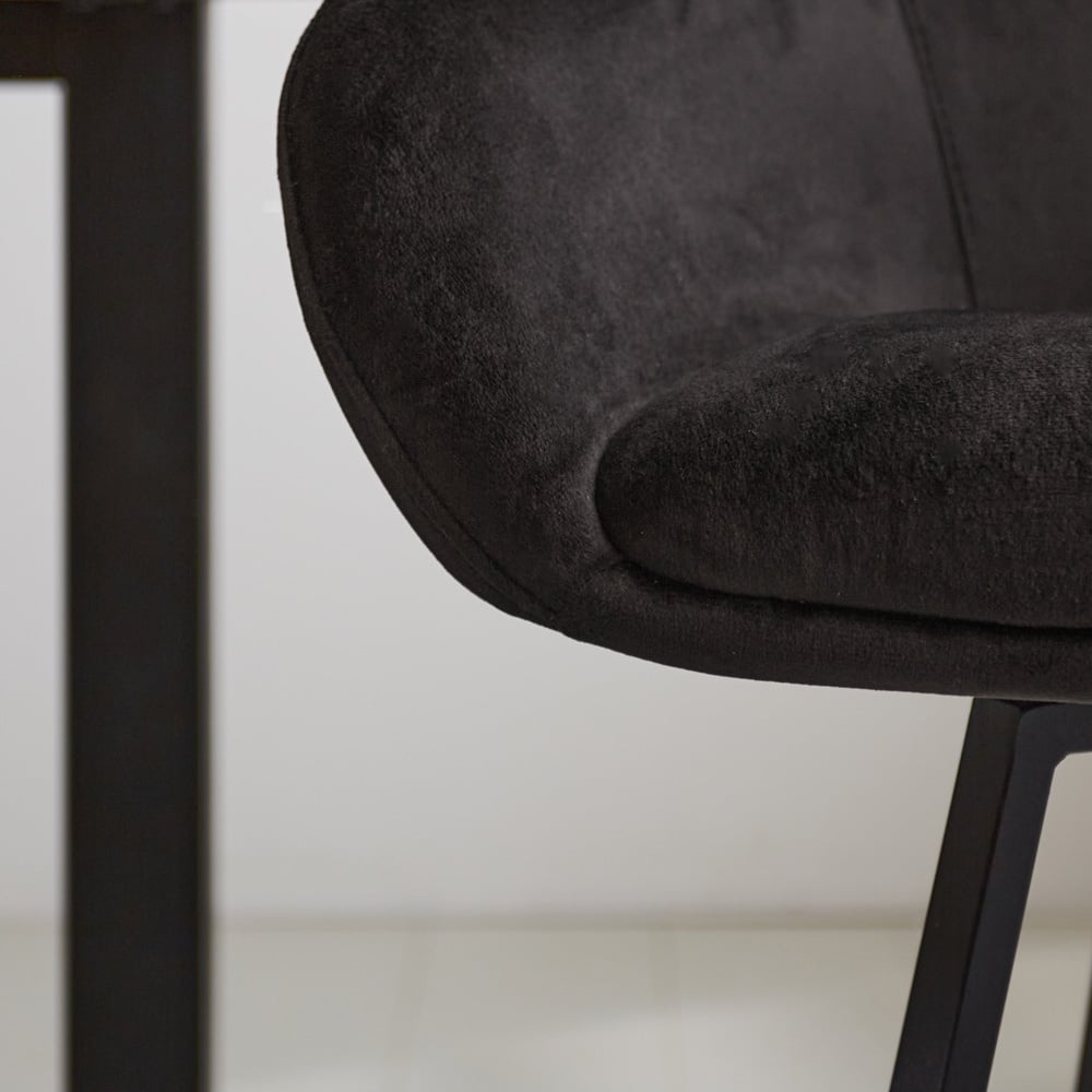Bar stool Elise Velvet Dimehouse Anthracite LxWxH 95x59x57 Velvet Atmospheric photo detail