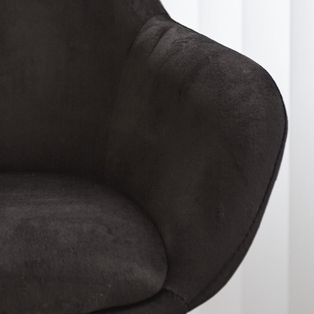 Bar stool Elise Velvet Dimehouse Anthracite LxWxH 95x59x57 Velvet Atmospheric photo detail