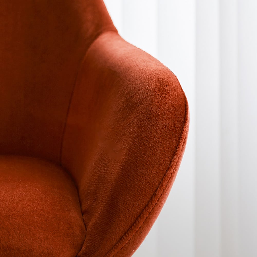 Bar stool Elise Velvet Dimehouse Rust LxWxH 95x59x57 Velvet Atmospheric photo detail