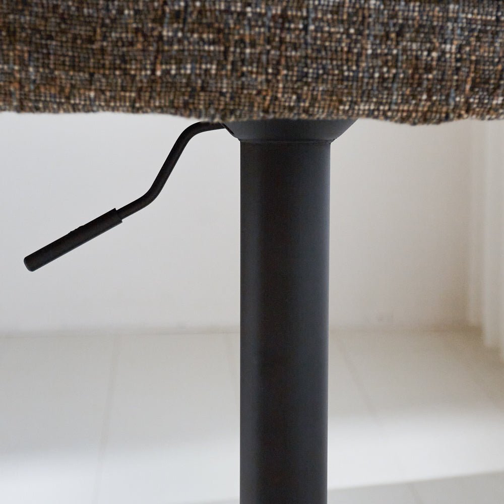 Bar stool Novan chenille Dimehouse Dark gray LxWxH 75x58x54 Fabric Atmospheric photo detail
