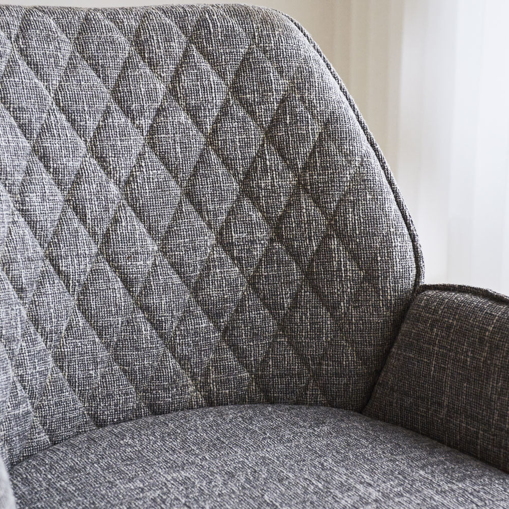 Bar stool Novan chenille Dimehouse Light gray LxWxH 75x58x54 Fabric Atmosphere photo color swatch