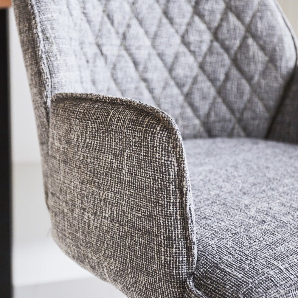 Bar stool Novan chenille Dimehouse Light gray LxWxH 75x58x54 Fabric Atmospheric photo detail