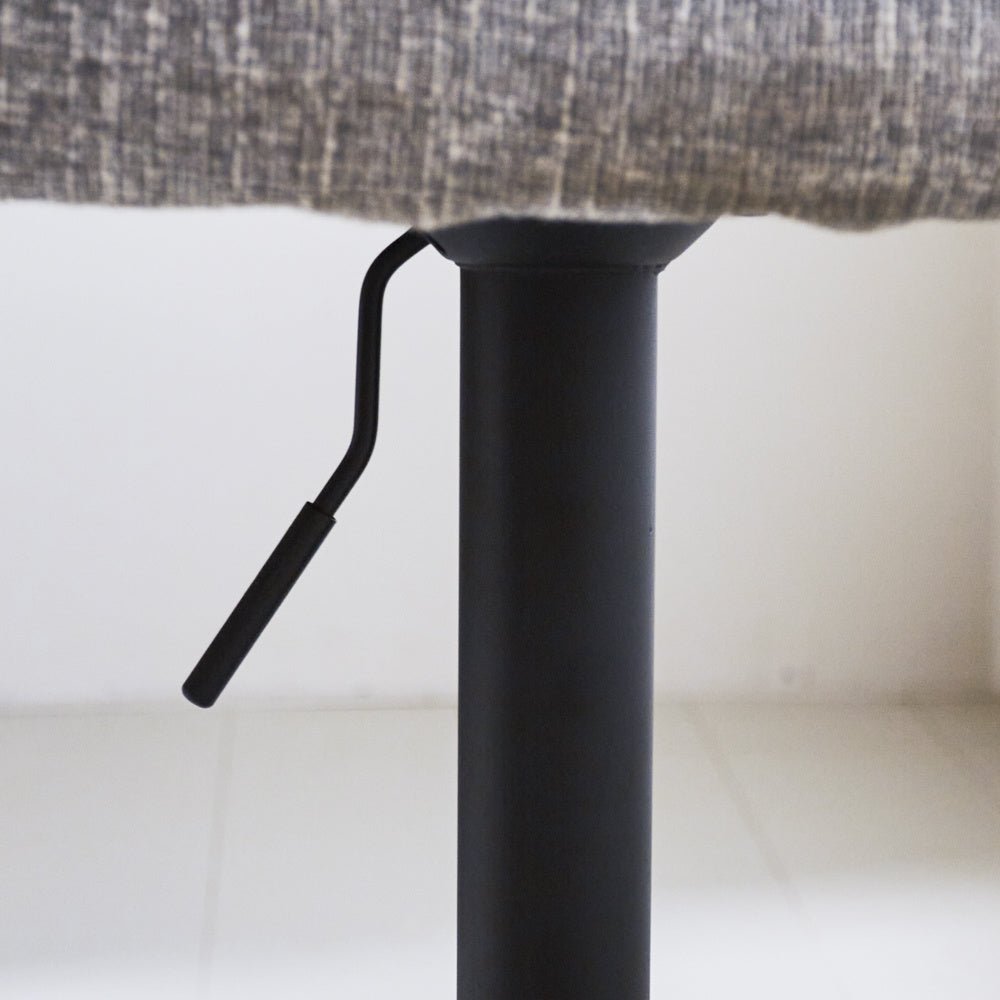 Bar stool Novan chenille Dimehouse Light gray LxWxH 75x58x54 Fabric Atmospheric photo detail