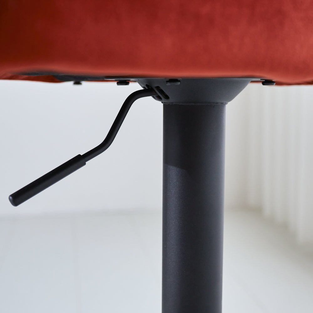 Barstool Novan velvet Dimehouse Copper LxWxH 75x58x54 Fabric Atmospheric photo detail