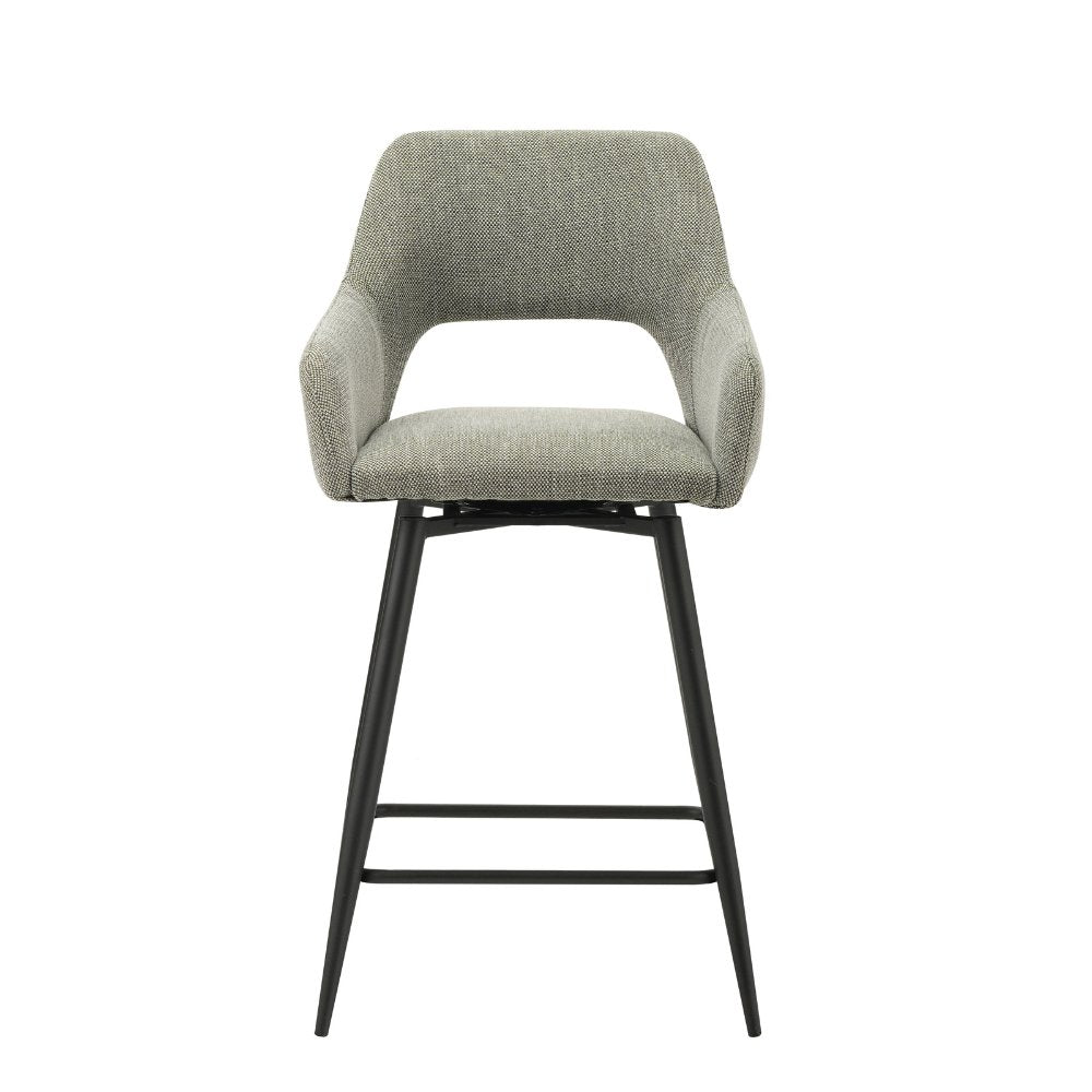 Barstool Skye Dimehouse Green LxWxH 81x63x54 Fabric White photo front view