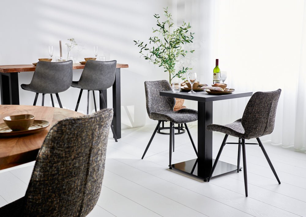 Robin Black table top Dimehouse Black LxWxH 63x63x7 Melamine Atmospheric photo in situation