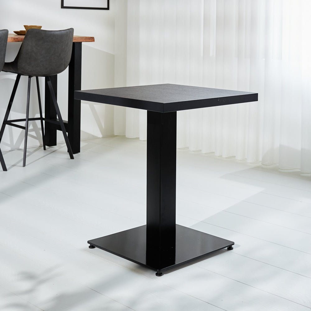Tafelblad Robin Black Dimehouse Black LxWxH 73x73x7 Melamine Atmospheric photo diagonal front view