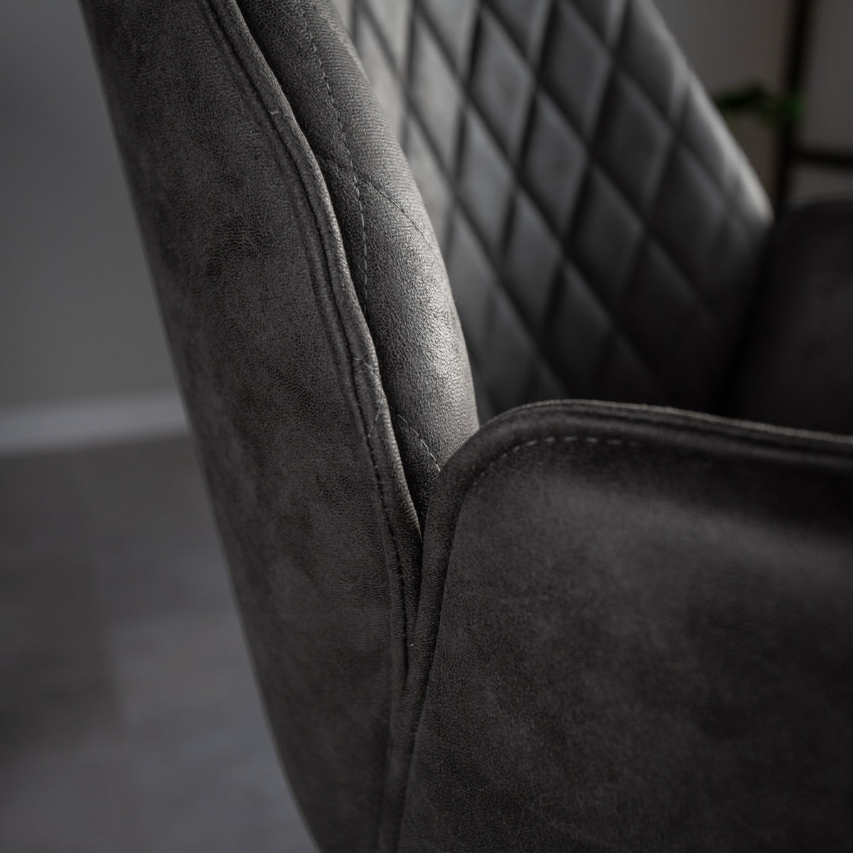 Bar stool Novan microfibre Dimehouse Anthracite LxWxH 73x57x44 Fabric Atmospheric photo detail