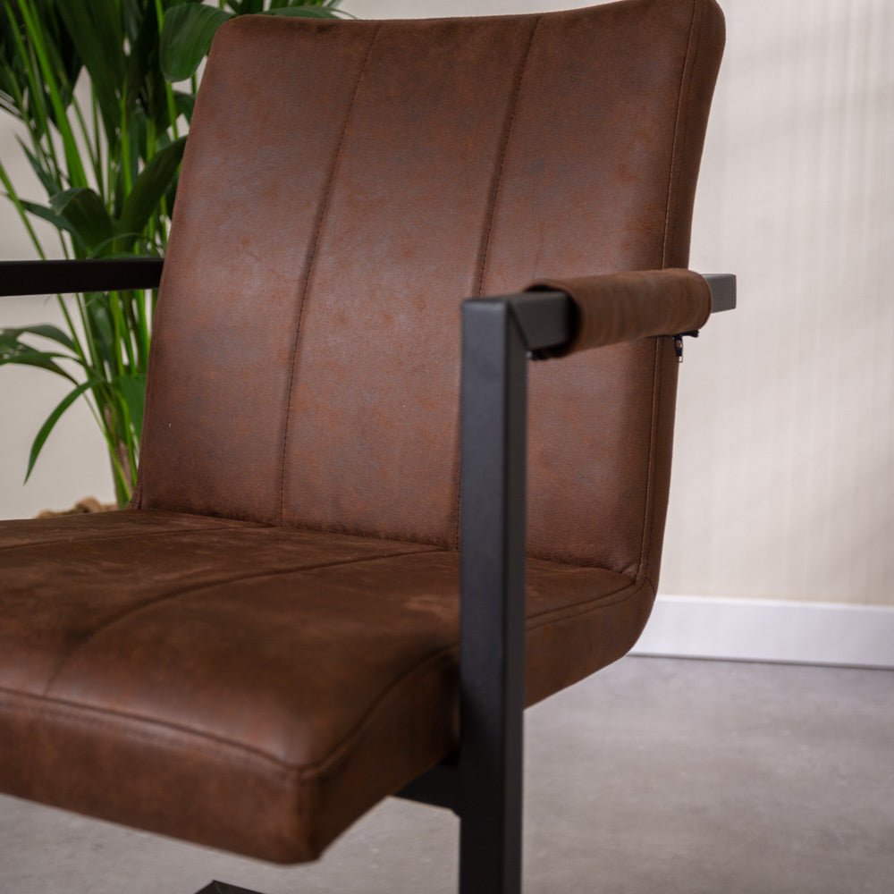 Dining room chair Jackson Dimehouse Brown LxWxH 71x58x54 Fabric Atmospheric photo detail