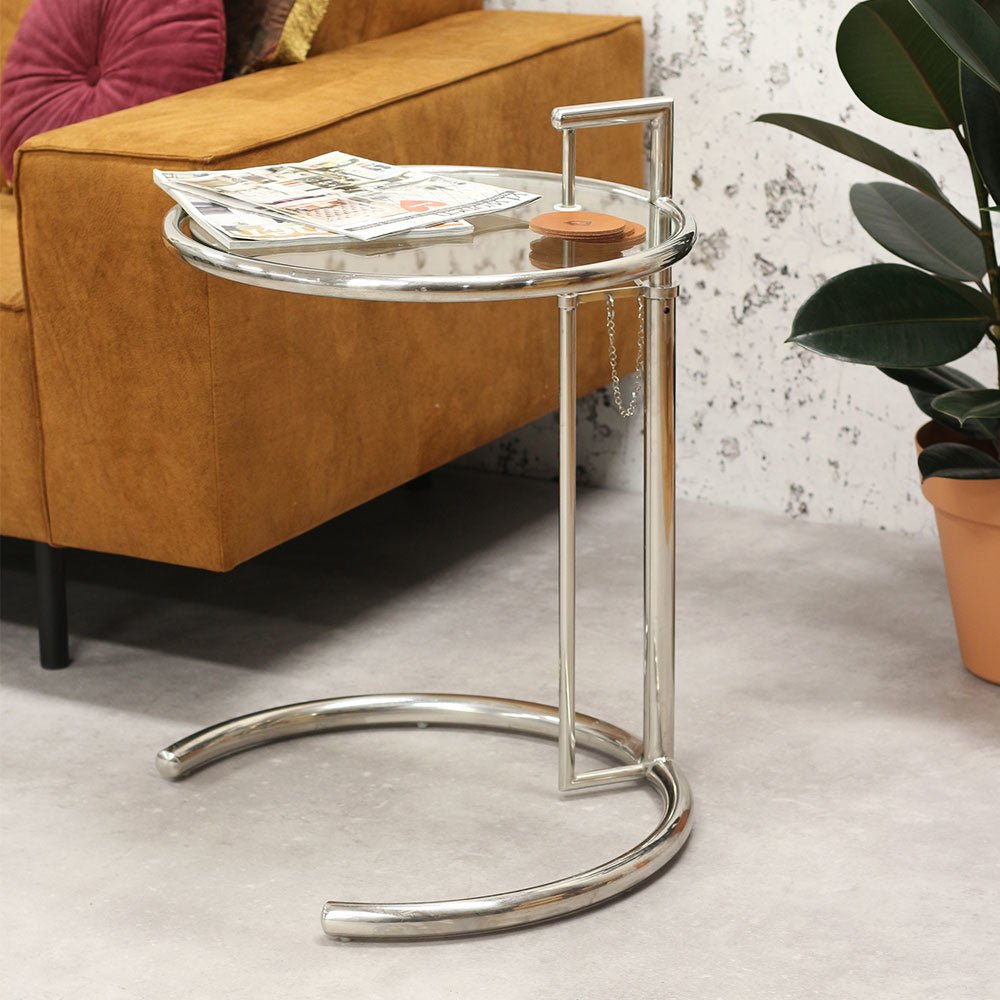 Side table Taffy Dimehouse Silver LxWxH 60x60x50 Glass Atmospheric photo front view