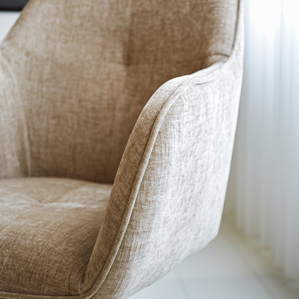 Dining room chair Camiel Dimehouse Beige LxWxH 62x61x54 Fabric Atmospheric photo detail