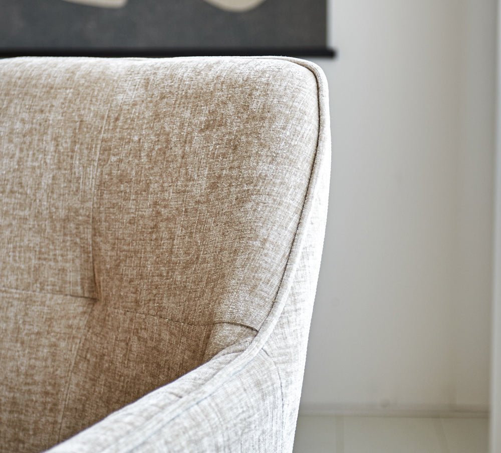 Dining room chair Camiel Dimehouse Beige LxWxH 62x61x54 Fabric Atmosphere photo different