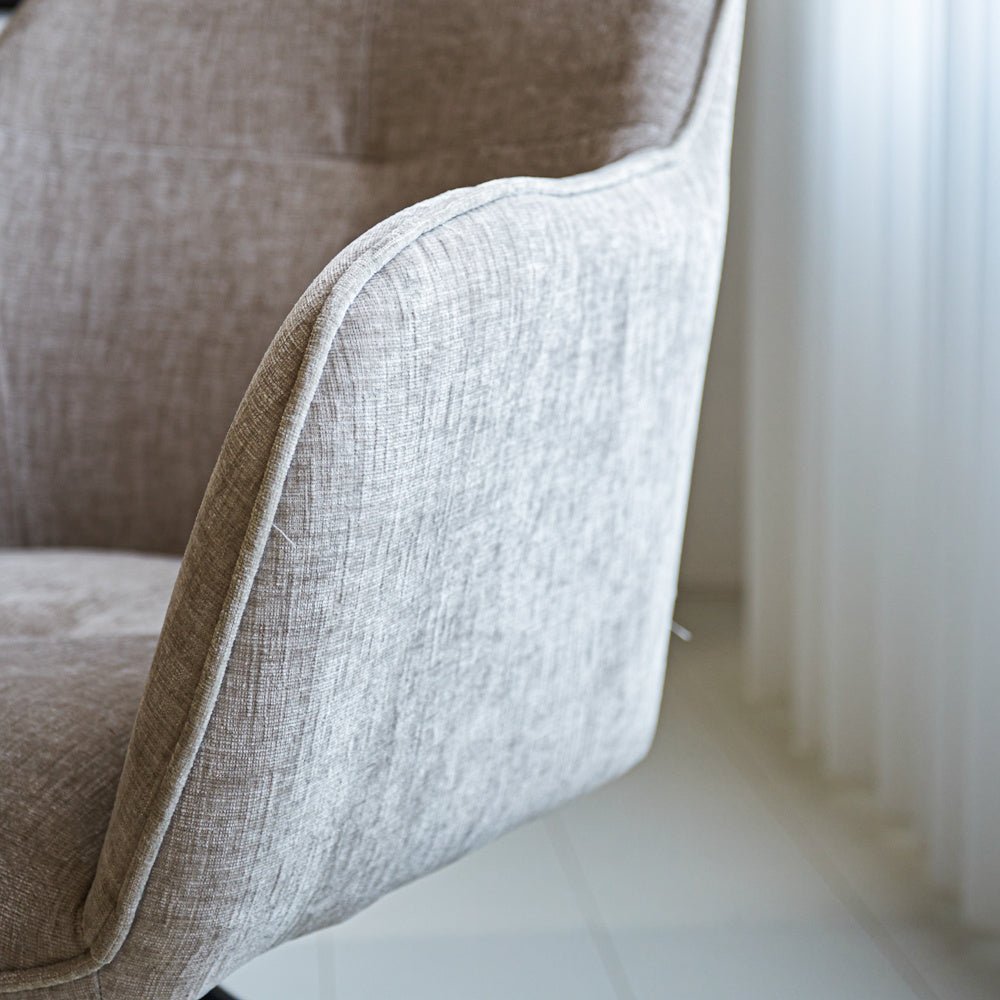 Dining room chair Camiel Dimehouse Gray LxWxH 62x61x54 Fabric Atmospheric photo detail