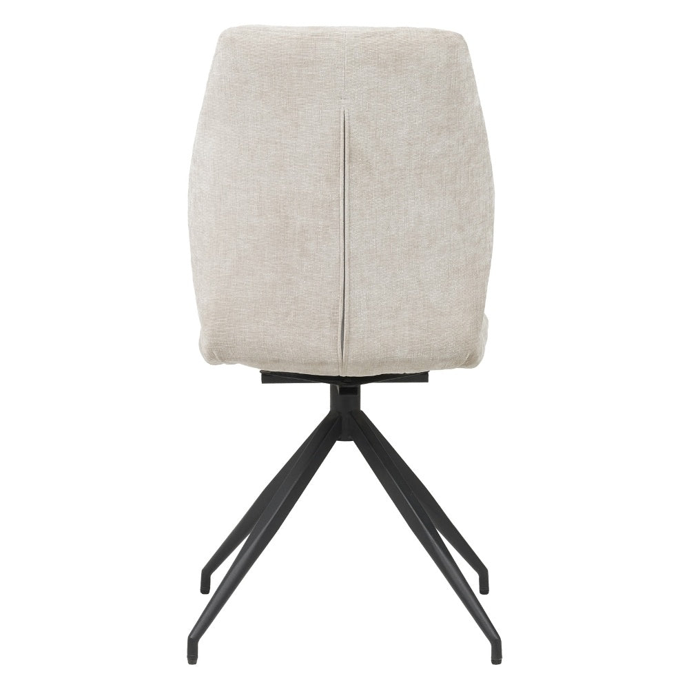Dining room chair Charly chenille Dimehouse Light gray LxWxH 67x60x51 Fabric White photo rear view