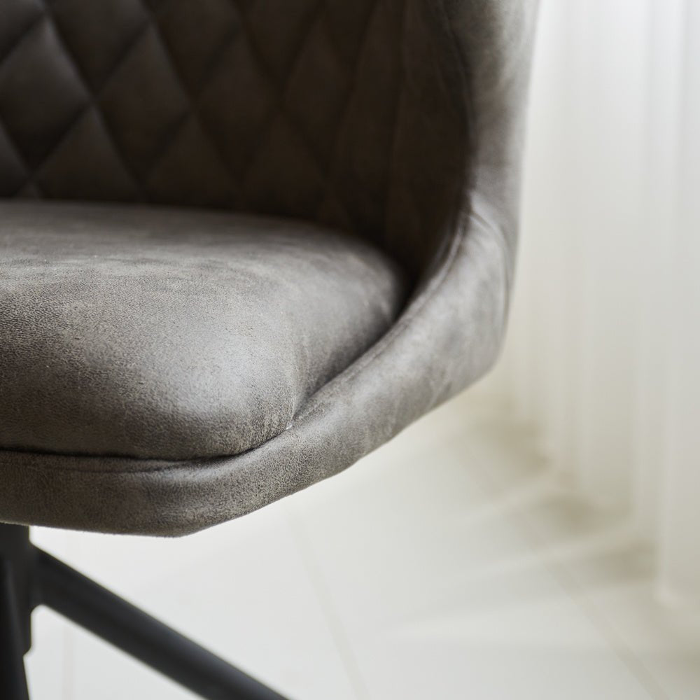 Dining room chair Eloi Dimehouse Anthracite LxWxH 58x58x54 Fabric Atmospheric photo detail