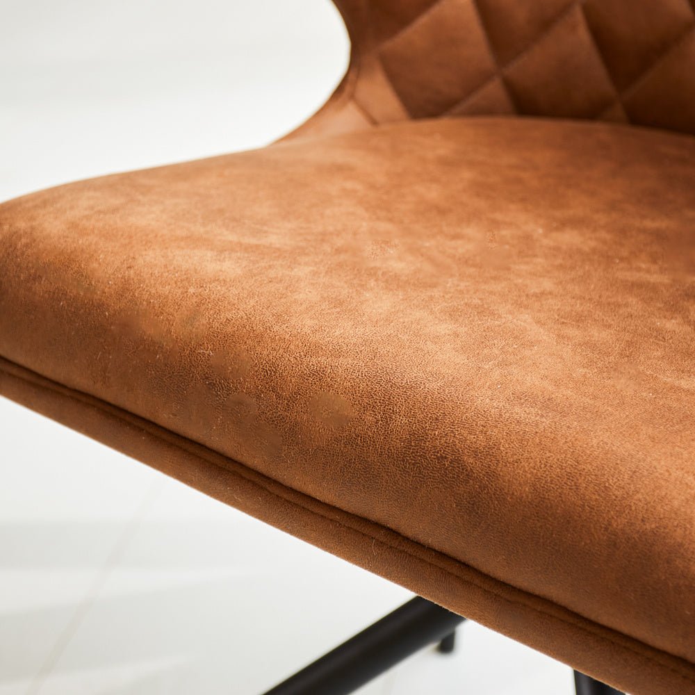 Dining room chair Eloi Dimehouse Cognac LxWxH 58x58x54 Fabric Atmosphere photo different
