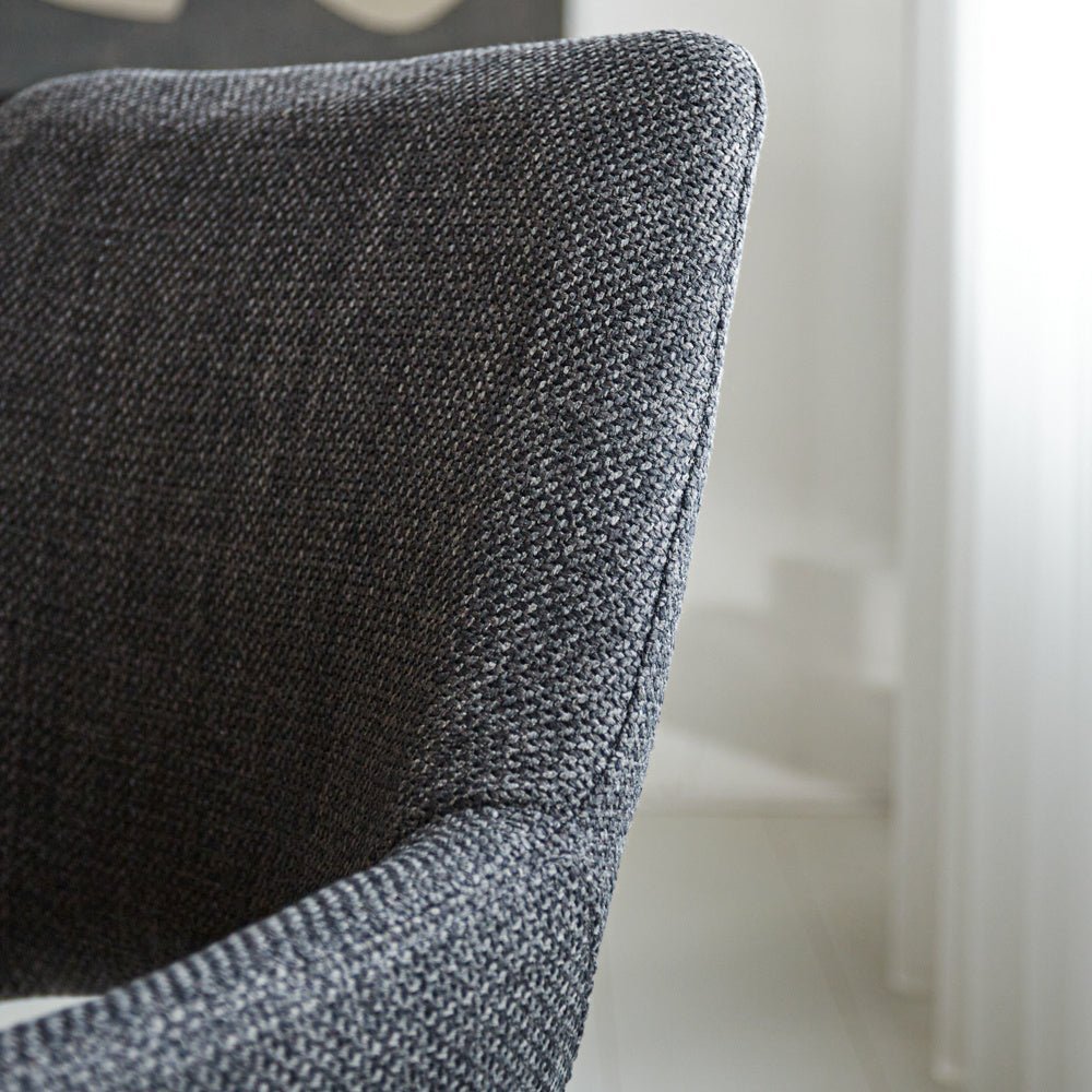Dining room chair Sid Dimehouse Anthracite LxWxH 59x56x53 Fabric Atmospheric photo detail
