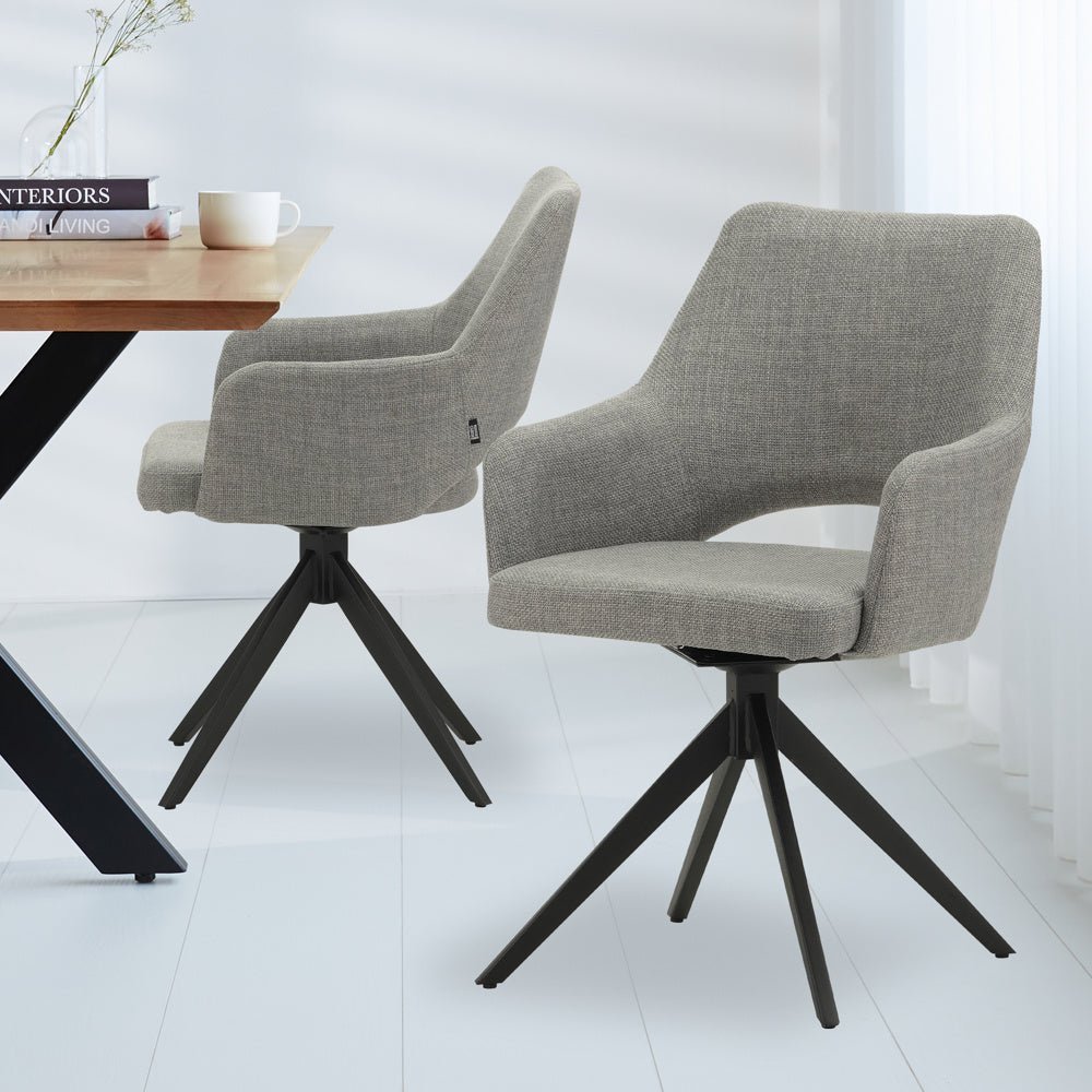 Dining room chair Sid Dimehouse Gray LxWxH 59x56x53 Fabric Atmospheric photo diagonal front view