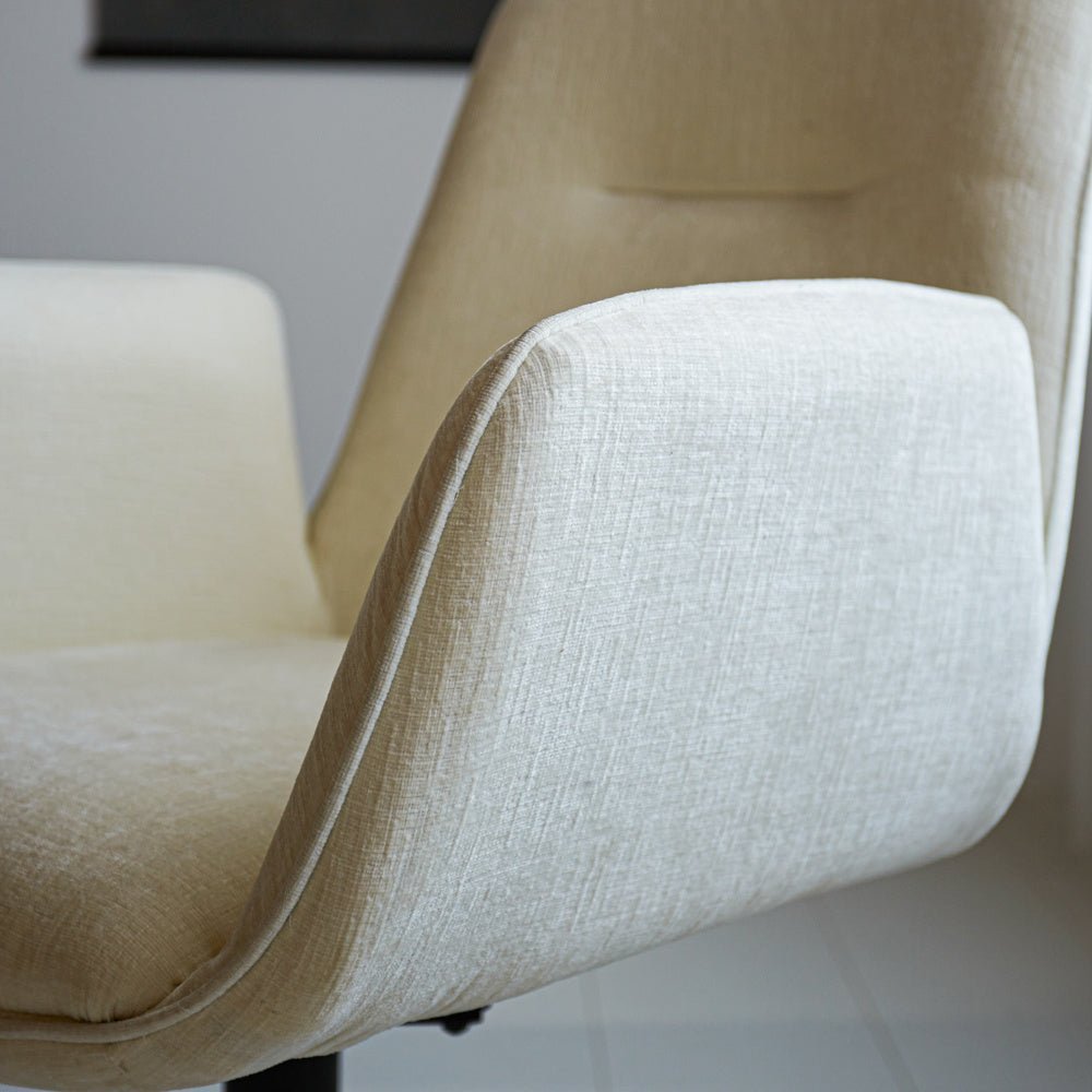 Nela dining room chair Dimehouse White LxWxH 64x64x52 Fabric Atmospheric photo detail
