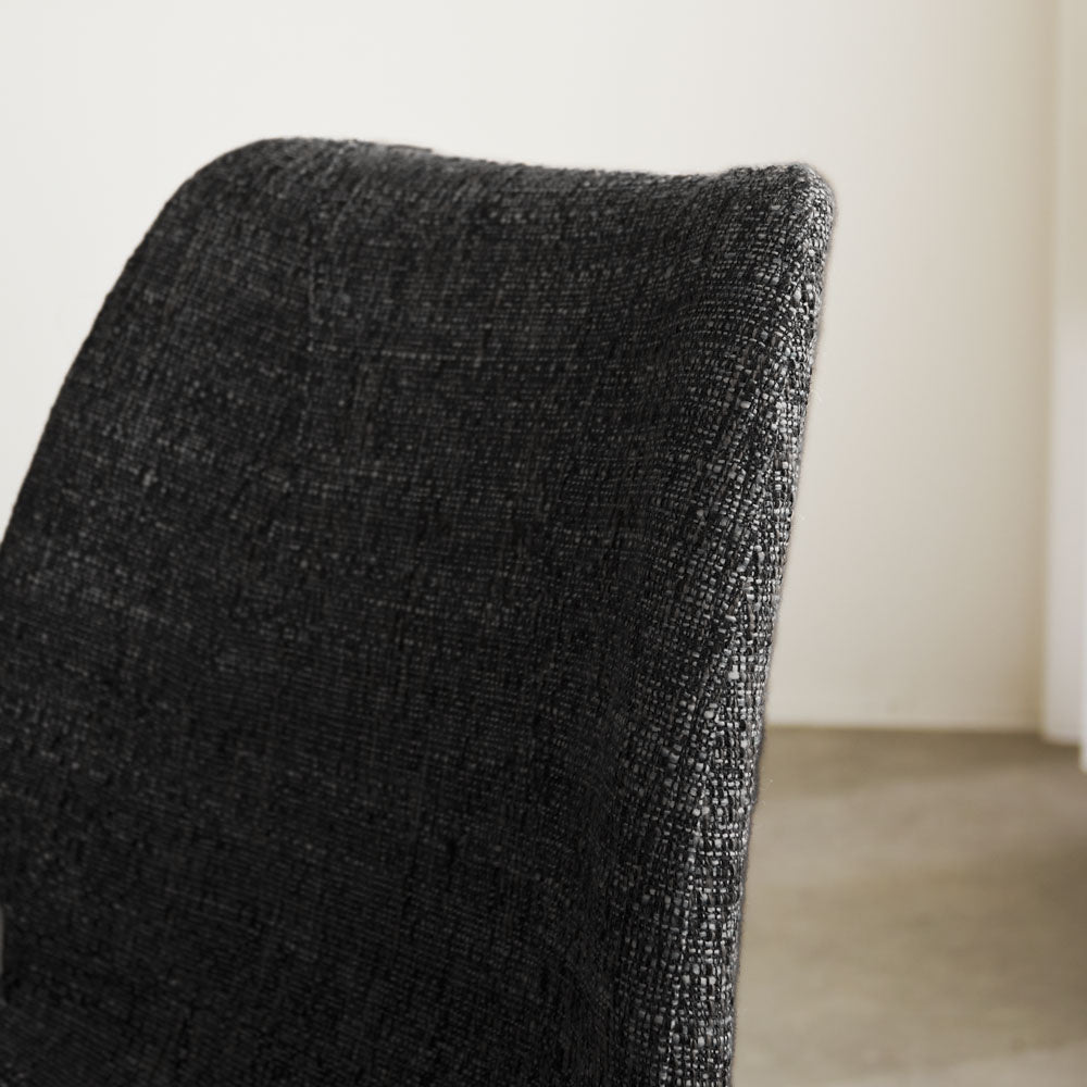 Dining room chair Beau chenille Dimehouse Anthracite LxWxH 72x68x50 Fabric Atmospheric photo detail