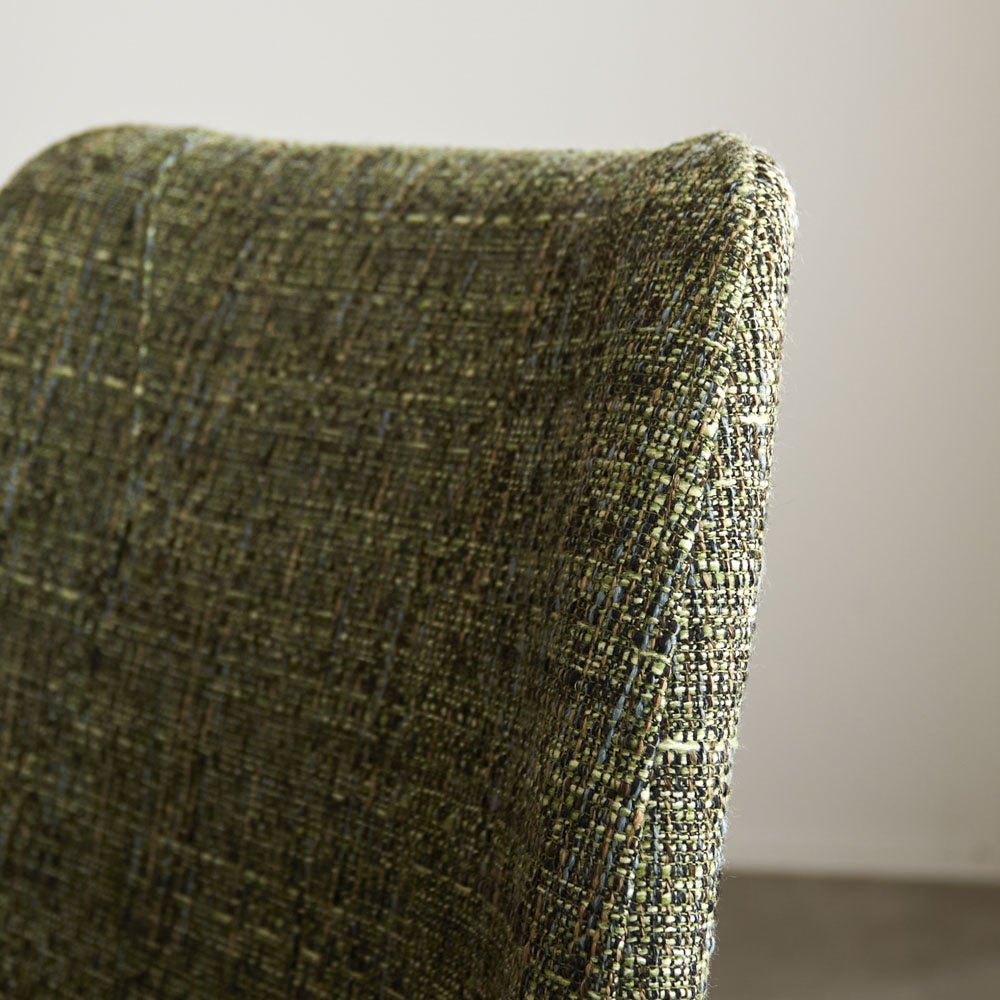 Dining room chair Beau chenille Dimehouse Green LxWxH 72x68x50 Fabric Atmospheric photo detail