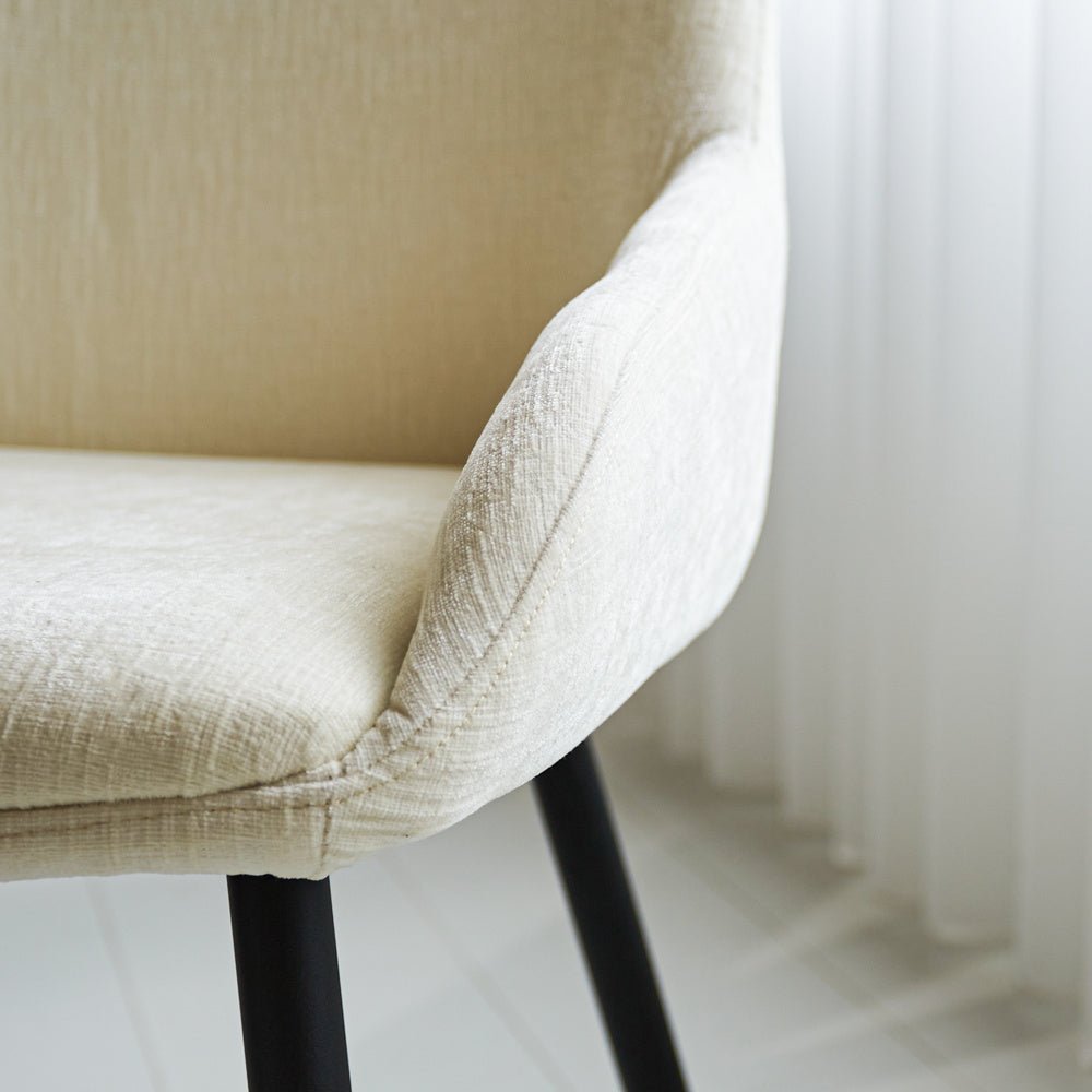 Dining room chair Elle Dimehouse White LxWxH 64x61x56 Fabric Atmosphere photo different
