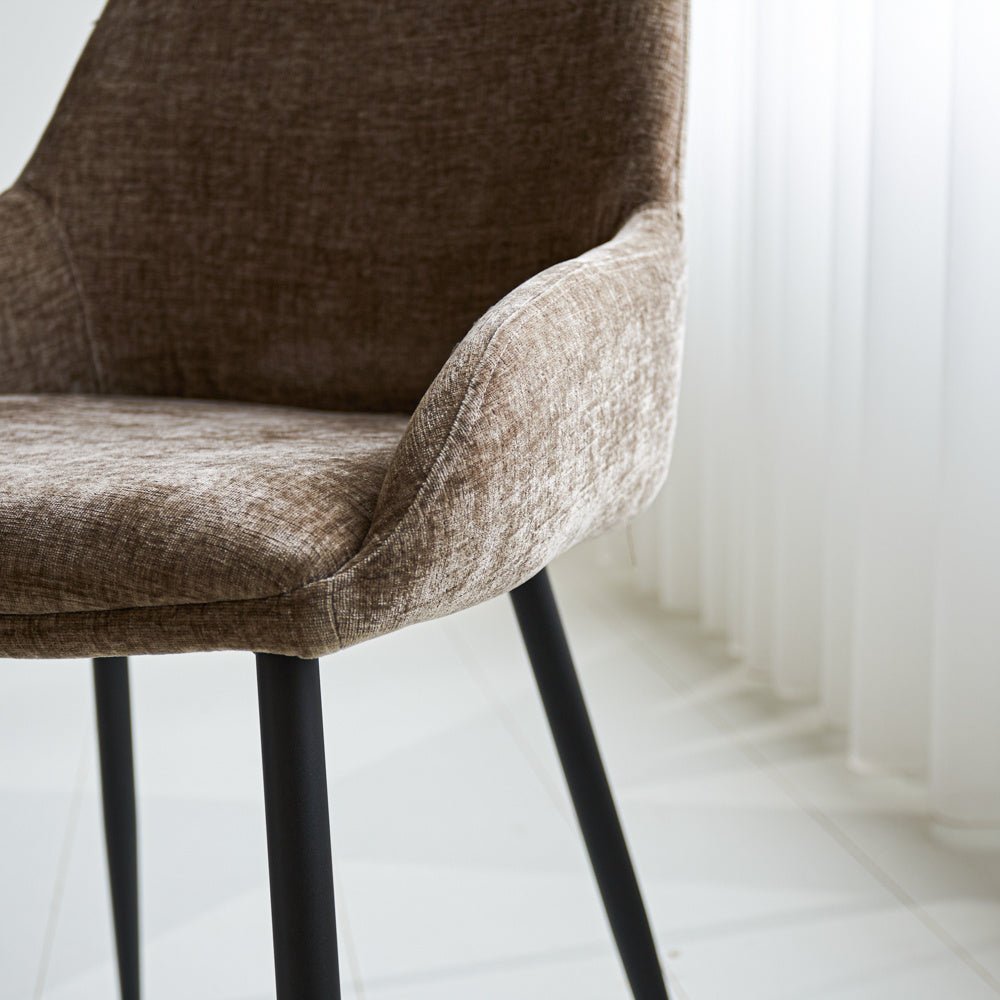 Dining room chair Elle Dimehouse Taupe LxWxH 64x61x56 Fabric Atmospheric photo detail
