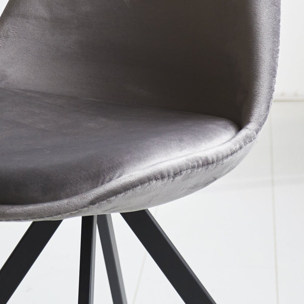 Dining room chair Jace Dimehouse Anthracite LxWxH 71x59x52 Fabric Atmospheric photo detail