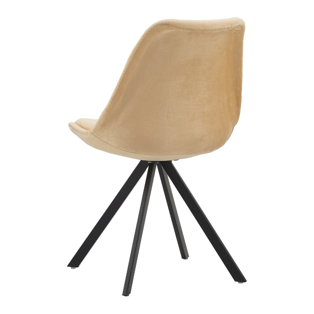 Dining room chair Jace Dimehouse Beige LxWxH 70x58x53 Fabric White photo diagonal front view