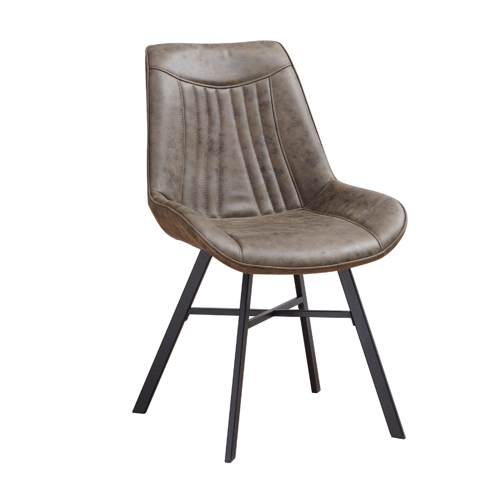 Dining room chair Jada Ecoleather Dimehouse Green LxWxH 79x57x53 Eco leather White photo diagonal front view