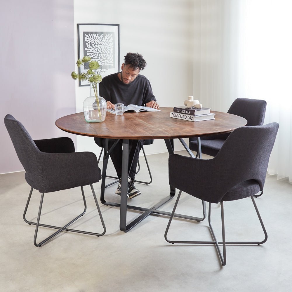 Dining room chair Suzy Dimehouse Black LxWxH 64x61x53 Fabric Atmospheric photo in situation