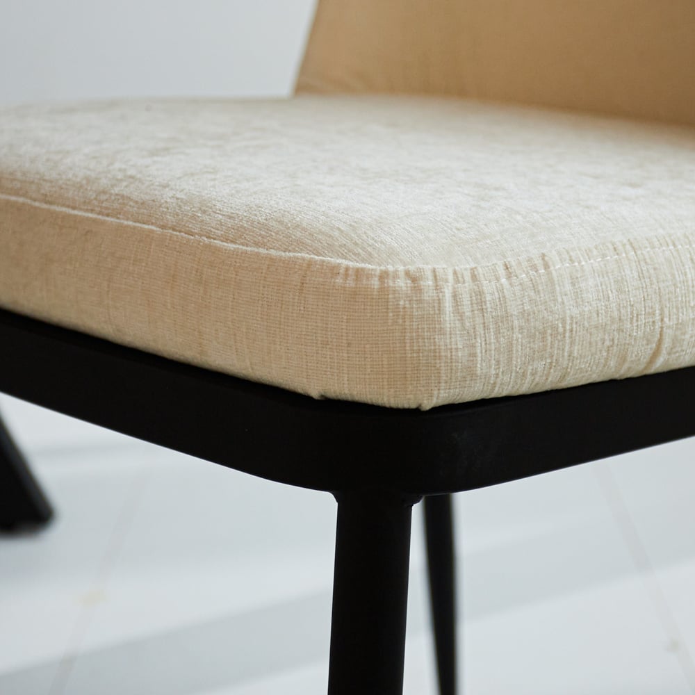 Dining room chair Noli Chenille Dimehouse White LxWxH 73x65x53 Fabric Atmospheric photo detail