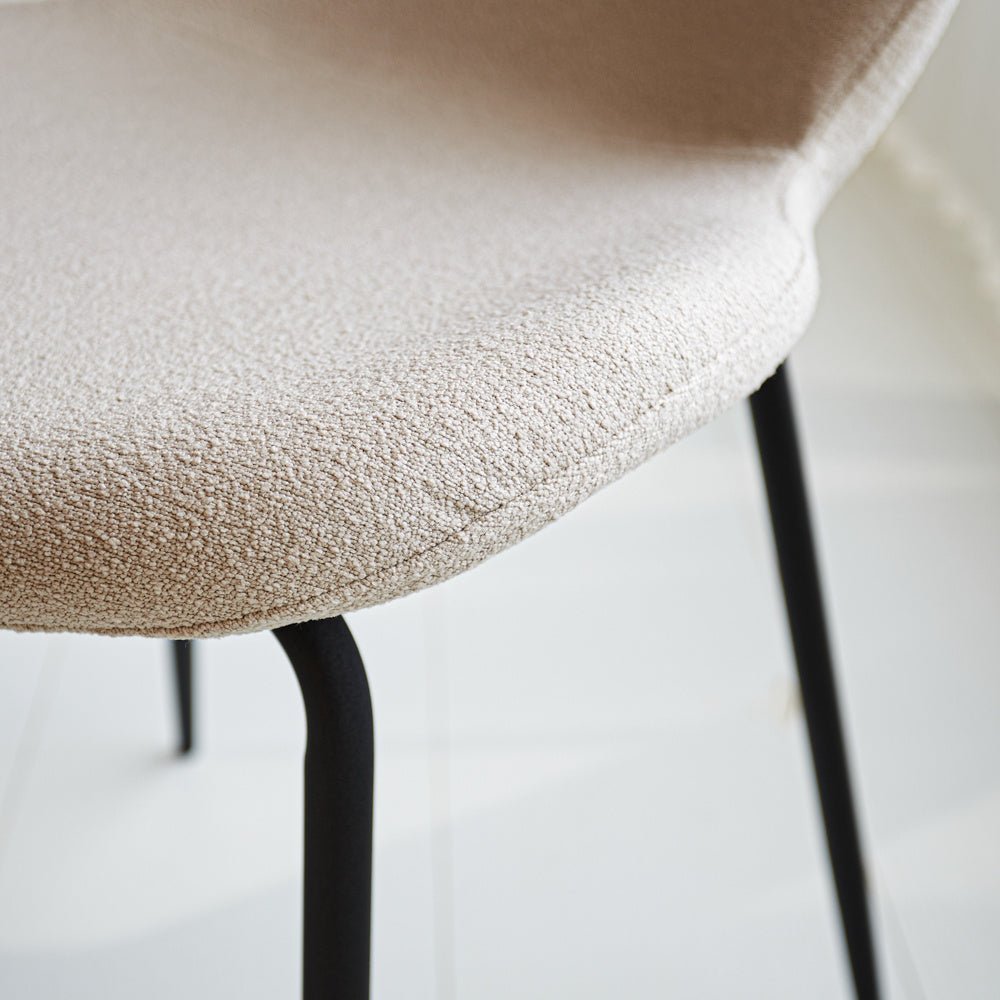 Dining room chair Sia Dimehouse Beige LxWxH 72x55x51 Fabric Atmospheric photo detail