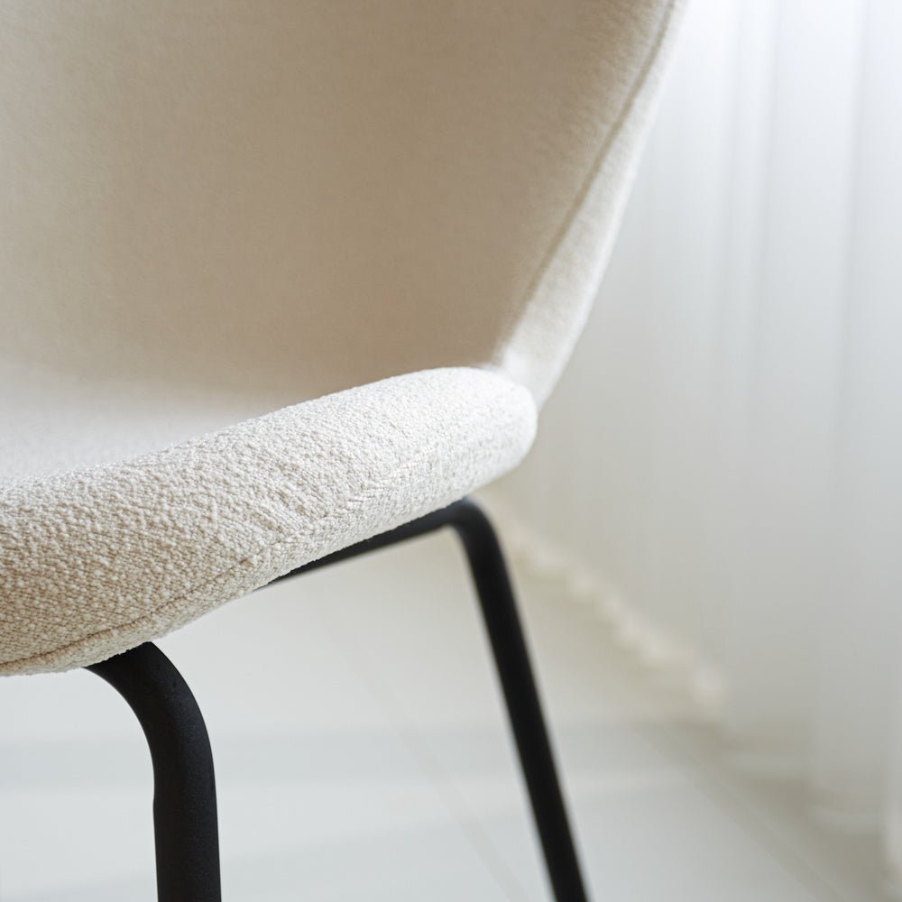 Dining room chair Sia Dimehouse White LxWxH 72x55x51 Fabric Atmospheric photo detail