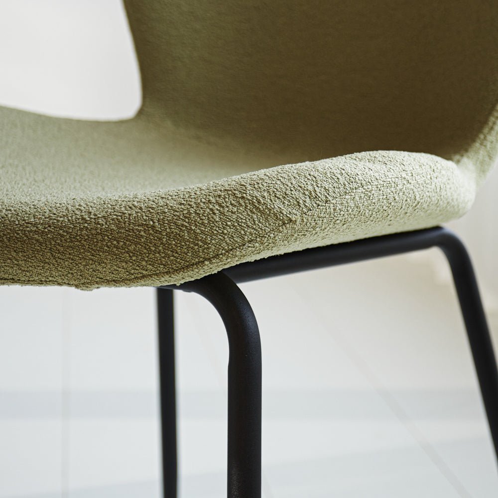 Dining room chair Sia Dimehouse Green LxWxH 72x55x51 Fabric Atmospheric photo detail