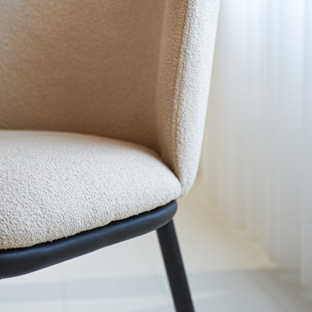 Dining room chair Tess Dimehouse Beige LxWxH 65x62x56 Fabric Atmosphere photo different