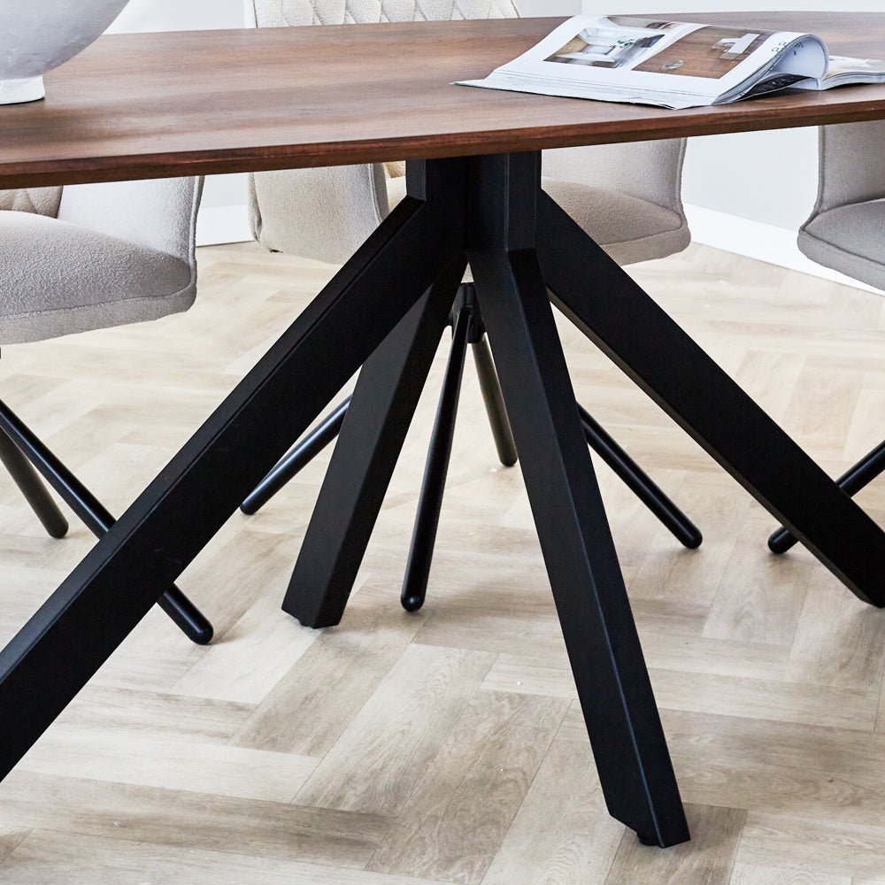 Dining table Paris Dimehouse Brown LxWxH 205x105x8 Acacia wood Atmospheric photo detail