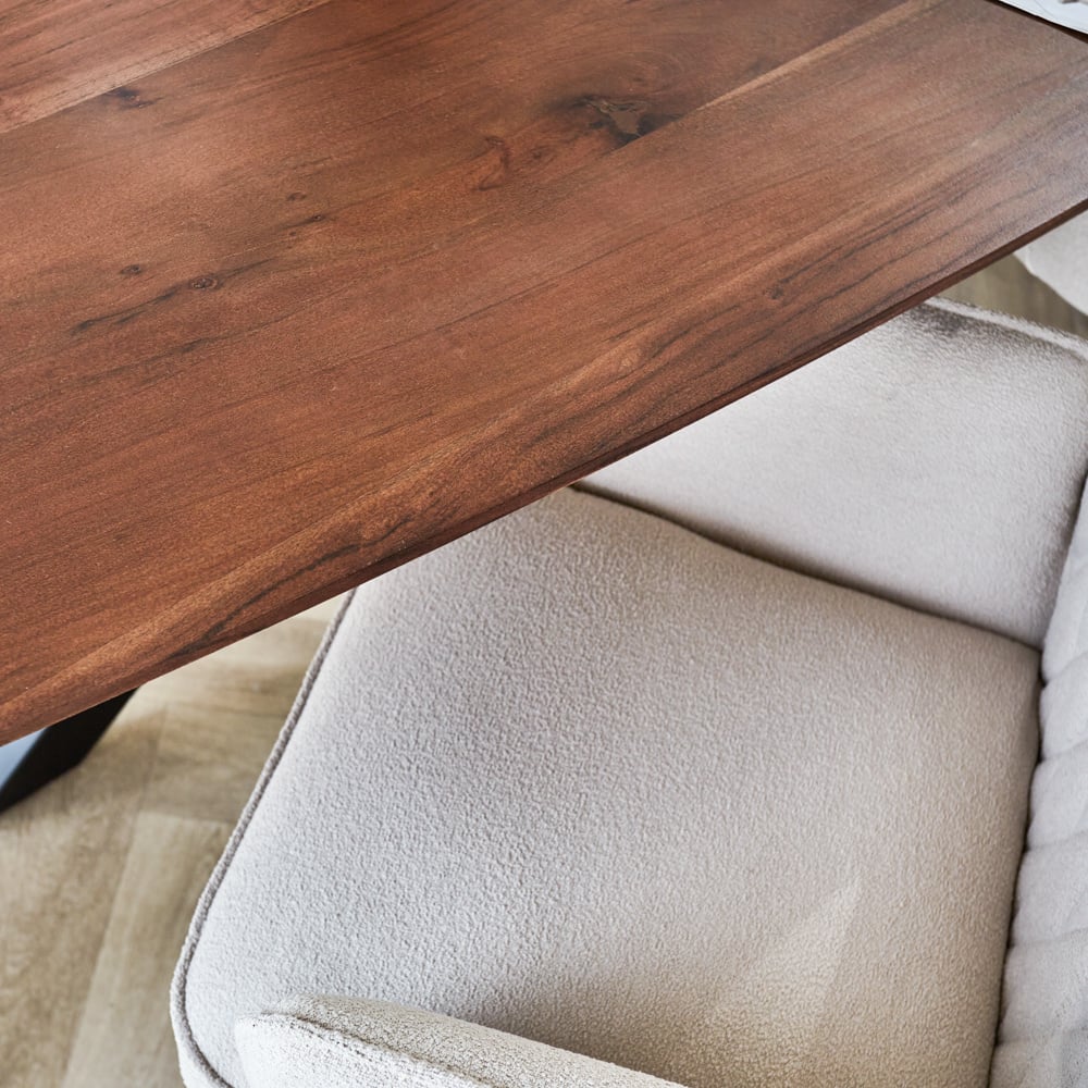 Dining table Paris Dimehouse Brown LxWxH 205x105x8 Acacia wood Atmospheric photo detail